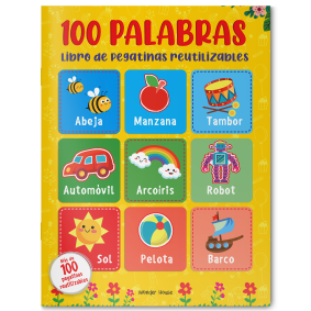 Reusable Sticker Book: 100 Words (Spanish)