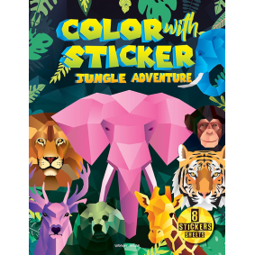 Color with Sticker - Jungle Adventure